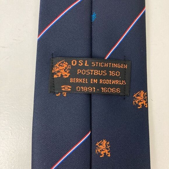 Vintage Rare Unique Necktie Tie Great Seal US Netherlands Lion OSL Stichtingen - Picture 6 of 9